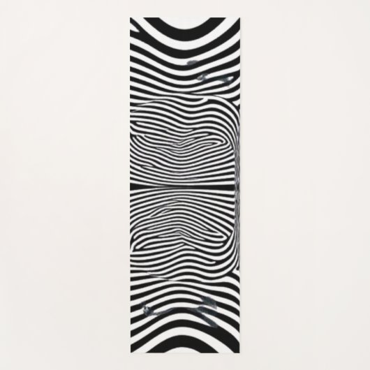 Optischer Illusionstunnel - Hypnotisches Schwarz u Yogamatte (Vorderseite)