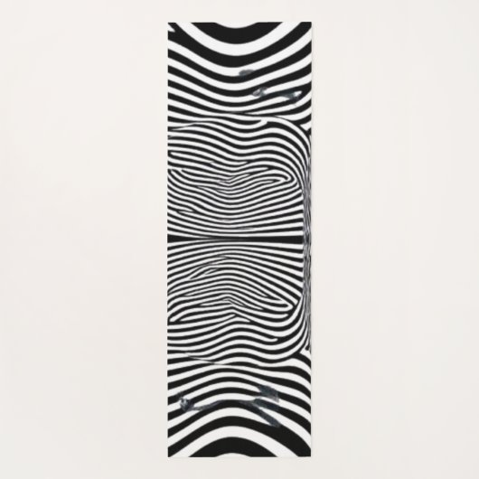 Optischer Illusionstunnel - Hypnotisches Schwarz u Yogamatte (Rückseite)