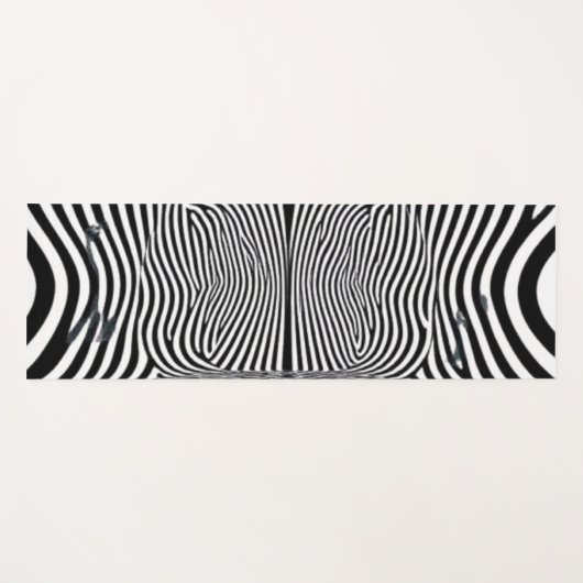 Optischer Illusionstunnel - Hypnotisches Schwarz u Yogamatte (Vorderseite (Horizontal))