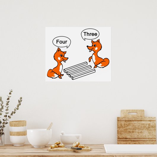 Optischer Illustrationstrick Poster (Küche)