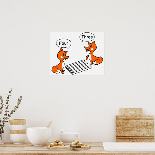 Optischer Illustrationstrick Poster (Küche)