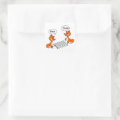 Optischer Illustrationstrick Quadratischer Aufkleber (Tasche)