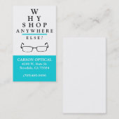 Optischer Laden Visitenkarte (Vorne/Hinten)