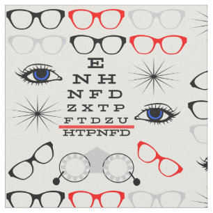 Optisches Augendiagramm Doctor Optician Muster Stoff