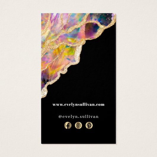 Optisches Design auf schwarzer Beilage (Rückseite)