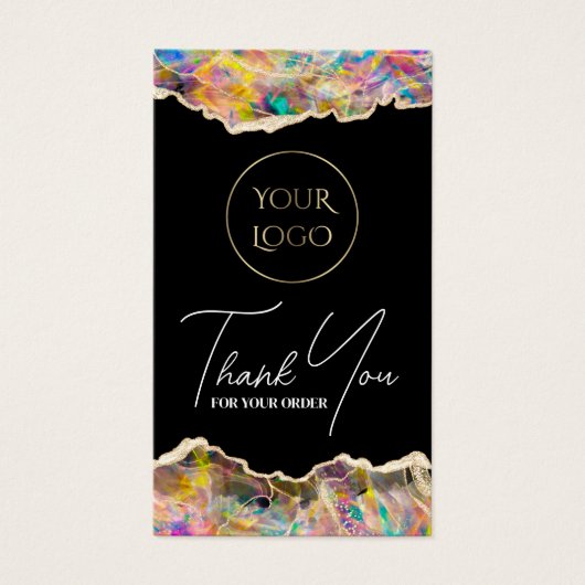 Optisches Design auf schwarzer Beilage (Vorderseite)