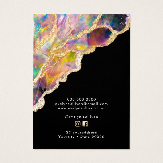 Optisches Design auf schwarzer Halskette-Display-K (Rückseite)