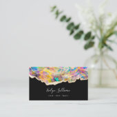 optisches Design auf schwarzer Visitenkarte (Stehend Vorderseite)