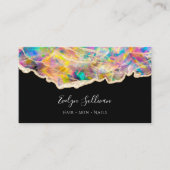 optisches Design auf schwarzer Visitenkarte (Vorderseite)