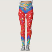 Optisches Design mit gefärbte Krawatte-Top Leggings (Vorderseite)