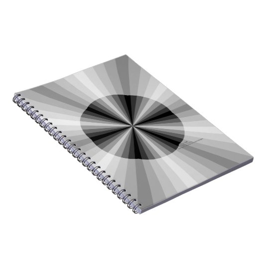 Optisches Illusion-Black-Notebook Notizblock (Rechte Seite)