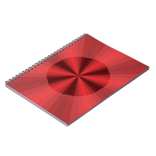 Optisches Illusion-rotes Notebook Notizblock (Linke Seite)