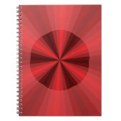Optisches Illusion-rotes Notebook Notizblock (Vorderseite)