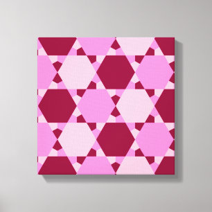 Optisches Illusionsmuster des Girl-Pink-Dreiecks Leinwanddruck