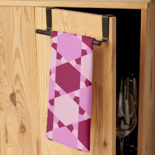 Optisches Illusionsmuster für Girl-Pink-Dreieck Küchentuch