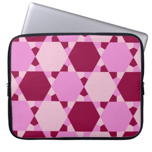 Optisches Illusionsmuster für Girl-Pink-Dreieck Laptopschutzhülle