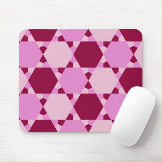 Optisches Illusionsmuster für Girl-Pink-Dreieck Mousepad (Mit Mouse)