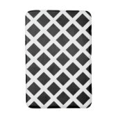Optisches Illusionsmuster für Schwarzweiß-Gitter Badematte (Vorderseite Vertikal)