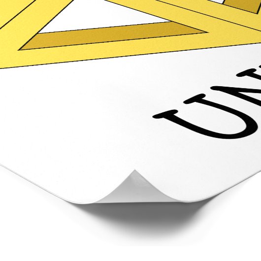 Optisches Illusionspopster "Unmöglich" Poster (Ecke)