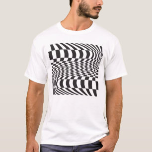 Optisches Kurvenraster T-Shirt