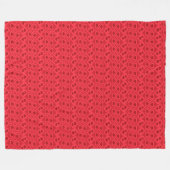 Optisches Muster eines roten Herzens miteinander v Fleecedecke (Vorderseite (Horizontal))