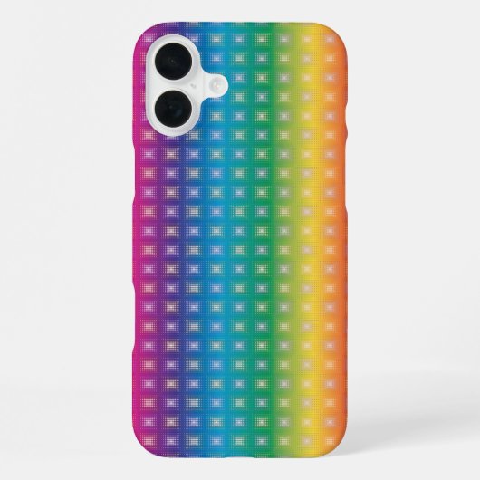 Optisches Regenbogenmuster-Design iPhone Hülle (Rückseite)