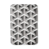 optisches, schwarz-graues geometrisches Muster Badematte (Vorderseite Vertikal)