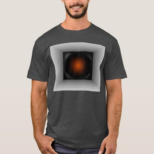 Optisches T-Shirt grauer geometrischer (Vorderseite)