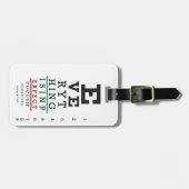 Optometrie-Augen-Diagramm Gepäckanhänger (Vorderseite horizontal)