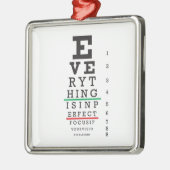 Optometrie-Augen-Diagramm-Illustration Silbernes Ornament (Links)