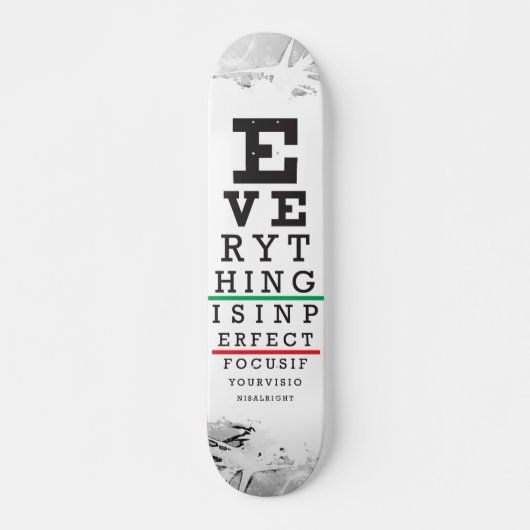 Optometrie-Augen-Diagramm-Illustration Skateboard (Vorne)