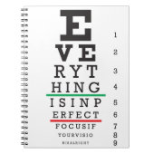 Optometrie-Augen-Diagramm Notizblock (Vorderseite)