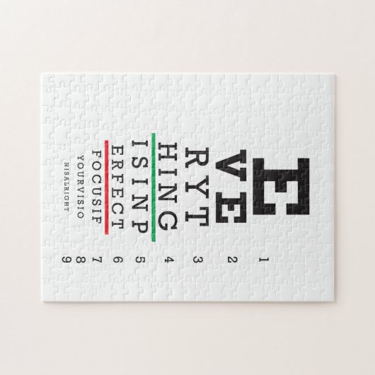 Optometrie-Augen-Diagramm Puzzle (Horizontal)