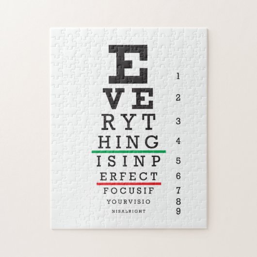 Optometrie-Augen-Diagramm Puzzle (Vertikal)