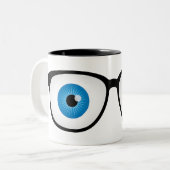 Optometrie-Augen Zweifarbige Tasse (Vorderseite Links)