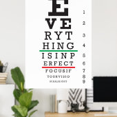 Optometrie Augendiagramm Poster (Heimbüro)