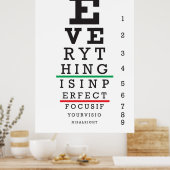 Optometrie Augendiagramm Poster (Küche)
