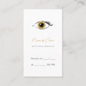 Optometrie Augenuntersuchung Gold Ernennung Erinne Visitenkarte (Vorderseite)