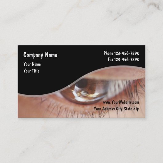 Optometrie Augenverschluss Visitenkarte (Vorderseite)