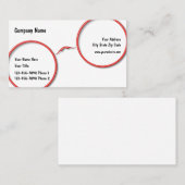 Optometrie-Brillen-Rahmen-Entwurf Visitenkarte (Vorne/Hinten)