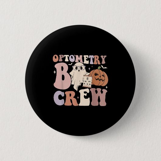 Optometrie-Crew Optometrie Boo Crew Halloween Opti Button (Vorderseite)