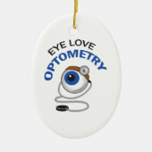 OPTOMETRIE DER AUGENLIEBE KERAMIKORNAMENT (Vorne)