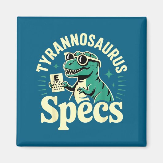 Optometrie Dinosaurier Optiker Optikerin Magnet (Vorne)