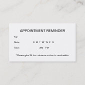 Optometrie Ernennung Erinnerung Seelenwürdige Auge Terminkarte (Rückseite)