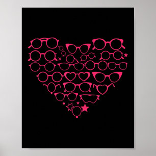 Optometrie Eyegles Herz Valentinstag Poster