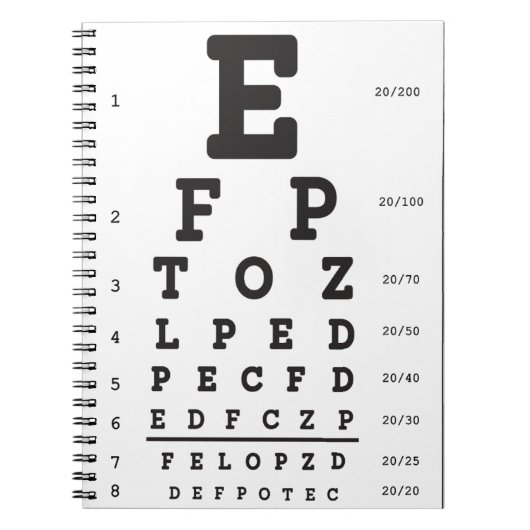 Optometrie-Foto-Notebook Notizblock (Vorderseite)
