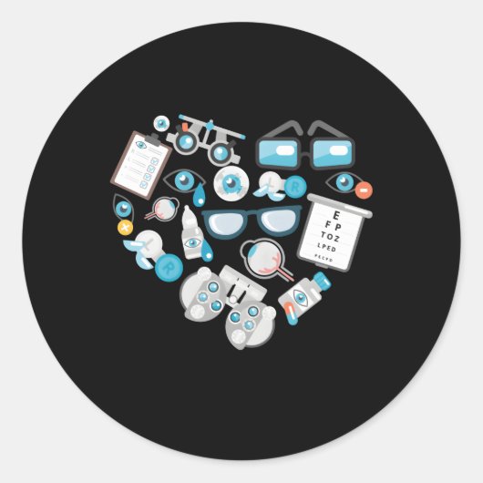 Optometrie Future Optometrist Optical Assistant Ey Runder Aufkleber (Vorderseite)