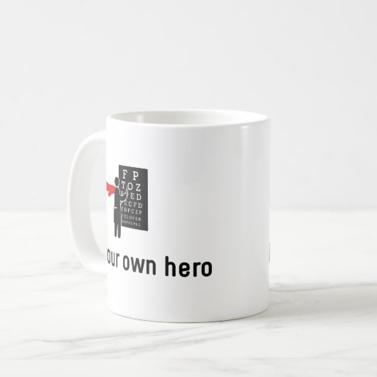 Optometrie-Held Kaffeetasse (Vorderseite Links)
