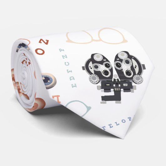 Optometrie in Weiß Krawatte (Gerollt)