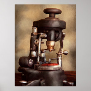 Optometrie - Linsenschneidemaschine Poster